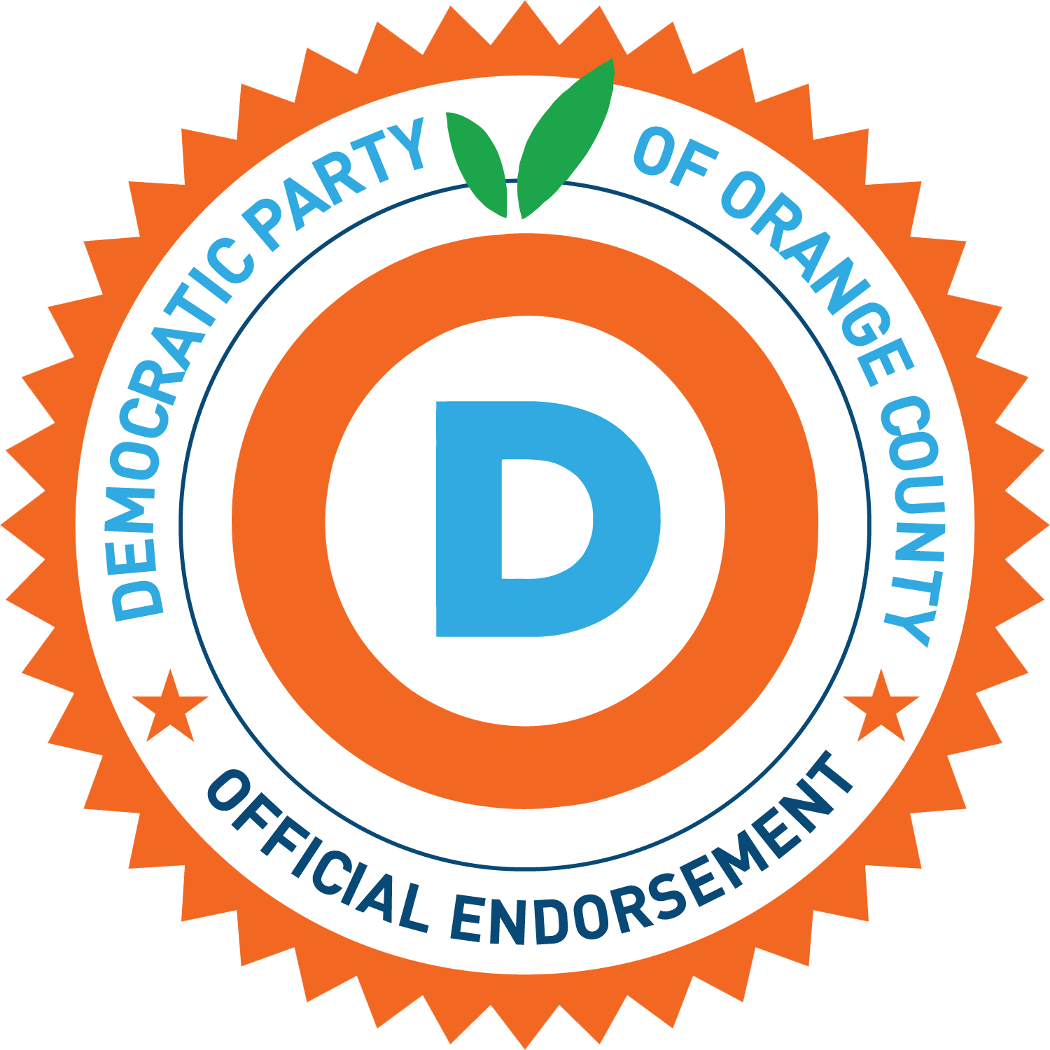 Respaldo oficial del Partido Demócrata del Condado de Orange